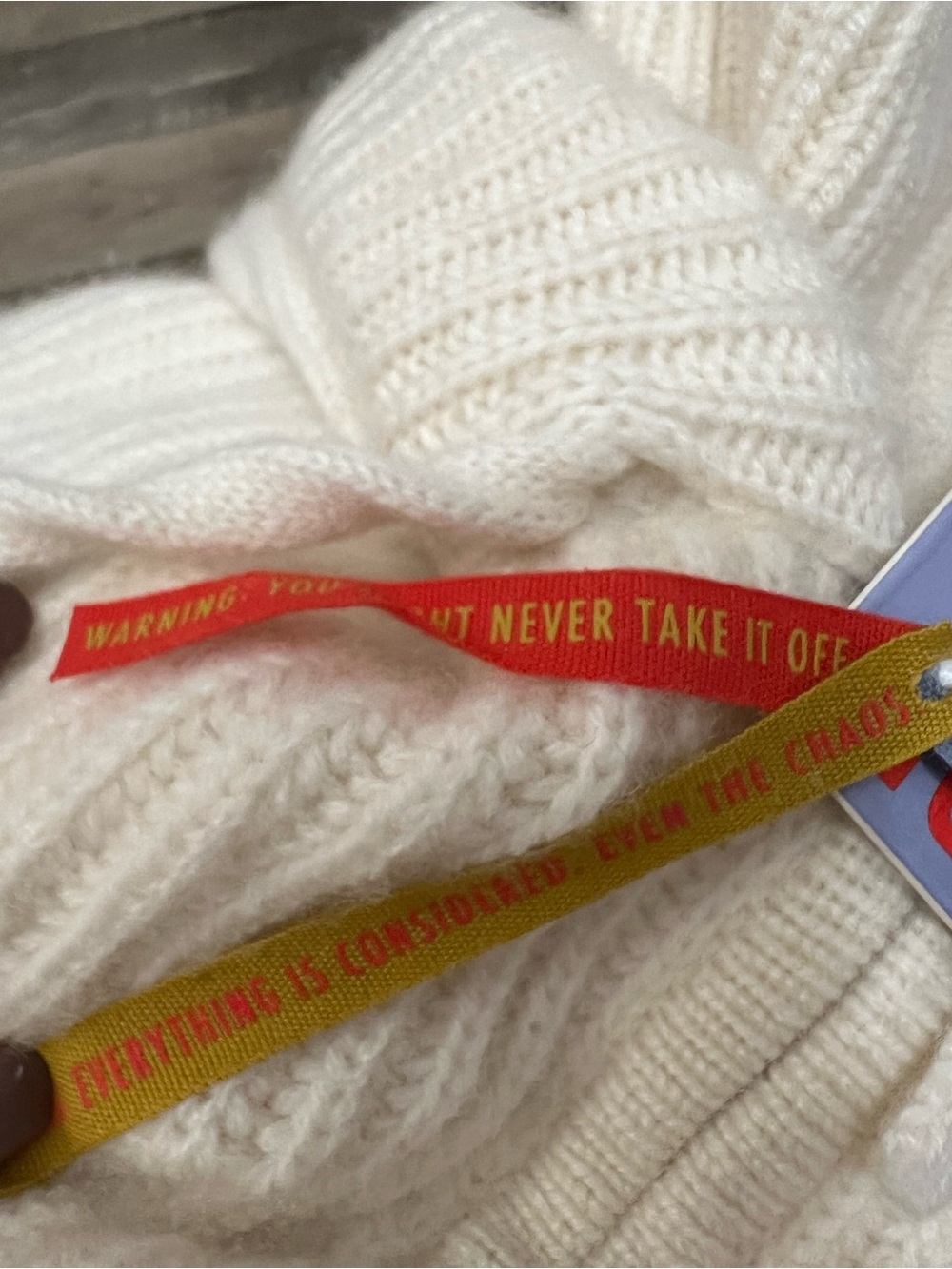 NakedCashmere Ivory Zip-Front Hooded Sweater size M NWT - Picture 15 of 16
